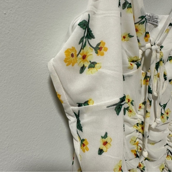 Haley & June NWT White Floral Spaghetti Strap Ruched Dress Women’s Plus Size 2X - Picture 12 of 15